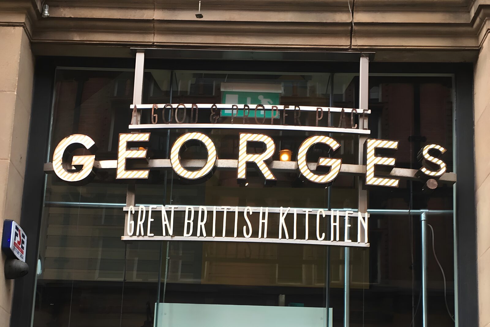 Georges built-up window lettering, Nottingham